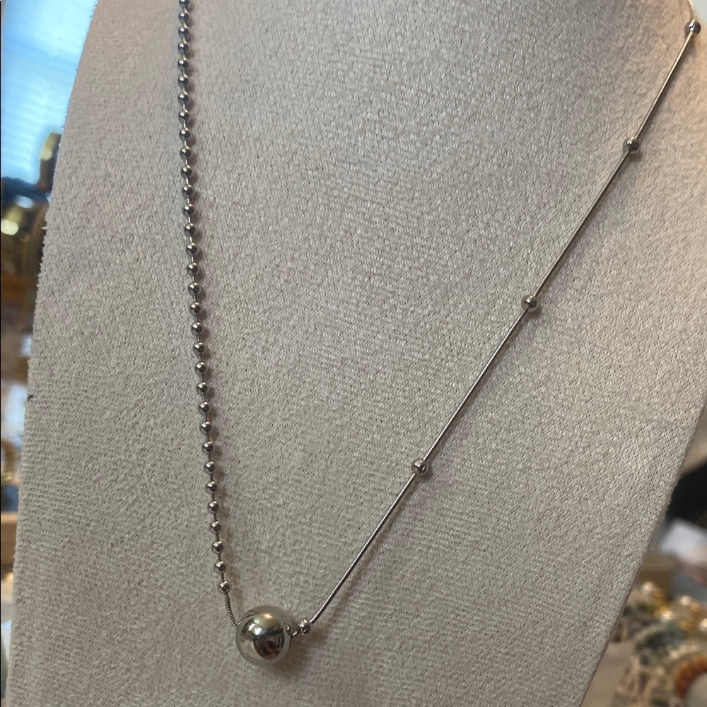 Stainless Steel Ball Necklace - Picture 3 of 4